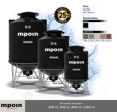 MPOIN DRAIN (TANGKI BEBAS KURAS+KAKI) D600 Vol 550lt (AA)