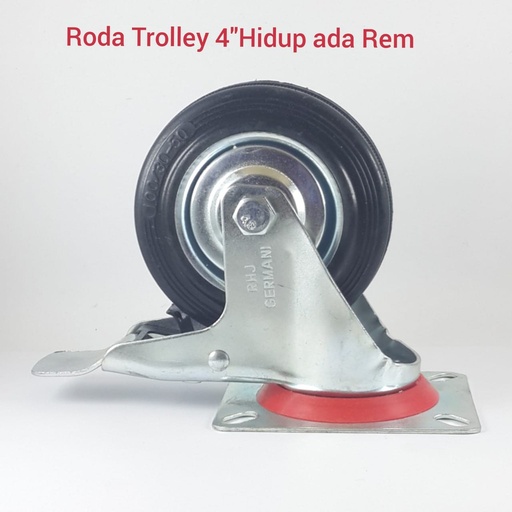 [1510015] RODA KARET 4 INCH Rem Hidup RHJ -R100